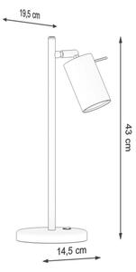 Lampă de masă RING 1xGU10/40W/230V neagră Sollux SL.1091