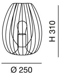 Lampă de masă CAMP 1xE27/40W/230V albă Fabas Luce 3677-34-102