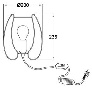 Lampă de masă CAMP 1xE27/40W/230V albă Fabas Luce 3677-34-102
