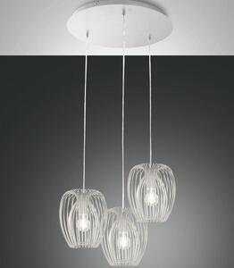 Lustră pe cablu CAMP 3xE27/40W/230V albă Fabas Luce 3677-47-102