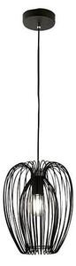 Lustră pe cablu CAMP 1xE27/40W/230V neagră Fabas Luce 3677-45-101
