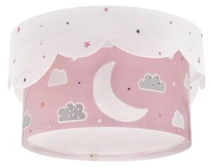Plafonieră pentru copii MOON 2xE27/60W/230V roz Dalber 61236S