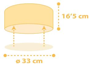 Plafonieră pentru copii STAR LIGHT 2xE27/60W/230V galbenă Dalber 82216A