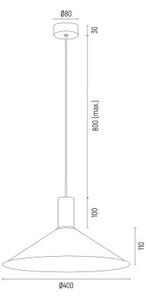 Lustră pe cablu MINORI 1xE27/15W/230V neagră/aurie Argon 4912