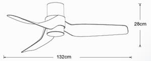 Ventilator LED dimabil de tavan Lucci air 213355 NAUTICA 1xGX53/12W/230V + telecomandă