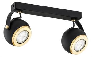 Spot KOS PLUS 2xGU10/5W/230V negru/auriu Argon 7039