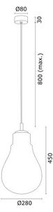Lustră pe cablu JESSE 1xE27/15W/230V albă/aurie Argon 4879