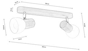 Spot de tavan Spot-Light DO2225256 NEL 2xE27/15W/230 nuc