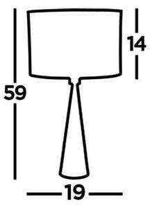 Lampă de masă CHOLE 1xE27/60W/230V Searchlight EU2743BGO