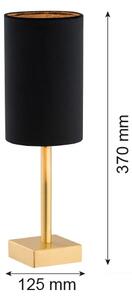 Lampă de masă ABRUZZO 1xE14/7W/230V alamă/neagră Argon 8031