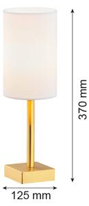Lampă de masă ABRUZZO 1xE14/7W/230V alamă/albă Argon 8030