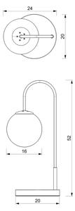 Lampă de masă CAMBRIDGE 1xE14/60W/230V neagră/alamă