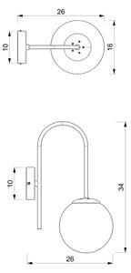 Lampă de perete CAMBRIDGE 1xE14/60W/230V neagră