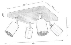 Spot de tavan Spot-Light DO2910456 MANARA 4xGU10/5W/230 nuc