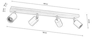 Spot de tavan Spot-Light DO2911456 MANARA 4xGU10/5W/230 nuc