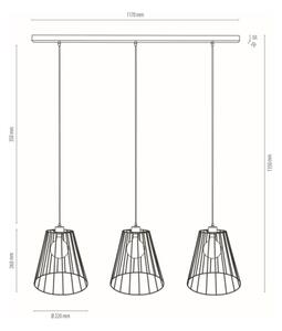 Lustră pe cablu Spot-Light DO19319304 ORAZIO 3xE27/60W/230 stejar