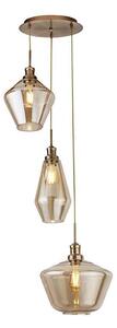 Lustră pe cablu MIA 3xE27/60W/230V alamă Searchlight 5423-3AB