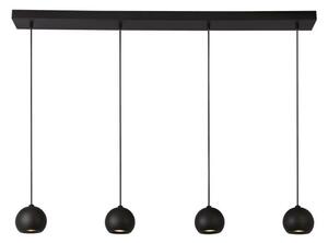 Lustră pe cablu EINDHOVEN 4xGU10/50W/230V neagră Searchlight 1014-4BK