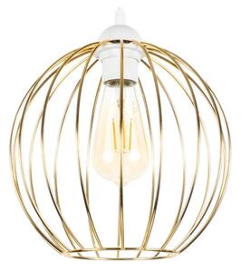 Lustră pe cablu MATT 3xE27/60W/230V albă/aurie
