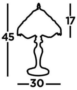 Lampă de masă Tiffany Searchlight EU1287 DRAGONFLY 1xE27/60W/230V