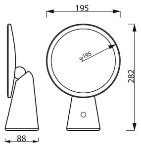 Philips Oglindă cosmetică reglabilă cu LED, 4,5W, 5V, seria MIRROR LED