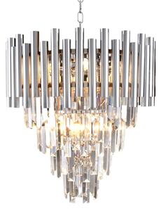 Lustră de cristal pe lanț MADISON 9xE14/40W/230V crom