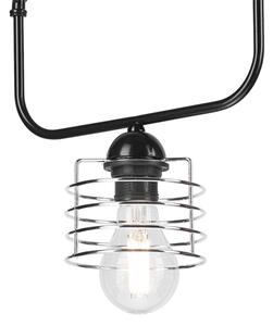 Lustră pe lanț MORGAN 1xE27/60W/230V neagră/crom