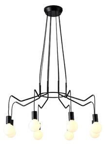 Lustră pe cablu BASSO 8xE27/40W/230V neagră