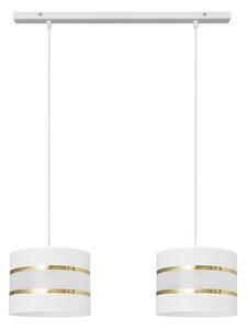 Lustră pe cablu HELEN 2xE27/15W/230V albă/aurie