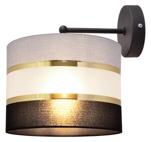 Lampă de perete HELEN 1xE27/15W/230V neagră/gri/aurie