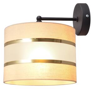 Lampă de perete HELEN 1xE27/15W/230V crem/neagră/aurie