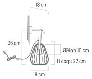 Lampă de perete MEMORY 1xG9/4W/230V albă/maro Klausen 101021