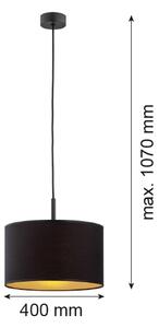 Lustră pe cablu Argon 4341 KARIN 1xE27/15W/230V negru/auriu