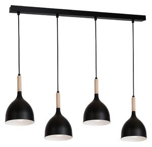 Lustră pe cablu NOAK WOOD 4xE27/60W/230V