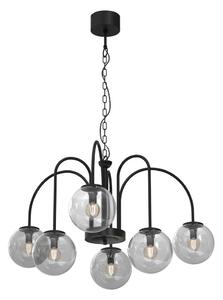 Lustră pe lanț CAMBRIDGE 6xE14/60W/230V neagră