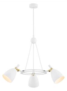 Lustră pe tijă CHARLOTTE 3xE27/15W/230V albă/aurie Argon 6148