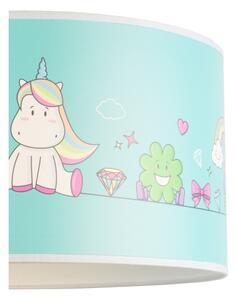 Lustră pe cablu pentru copii Duolla UNICORN 1xE27/15W/230V d. 35 cm