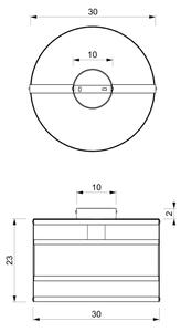 Lustră aplicată RIM 1xE27/60W/230V neagră/aurie