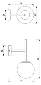 Lampă de perete DAGA 1xE14/60W/230V