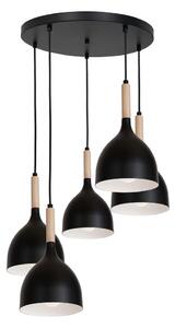 Lustră pe cablu NOAK WOOD 5xE27/60W/230V
