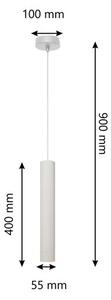 Lustră LED pe cablu TUBA 1xGU10/4,8W/230V albă