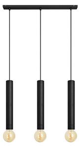 Lustră pe cablu TUBA 3xE27/15W/230V neagră