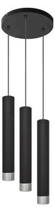 Lustr LED TUBA 3xGU10/4,8W/230V negru/crom lucios pe cablu