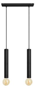 Lustră pe cablu TUBA 2xE27/15W/230V neagră