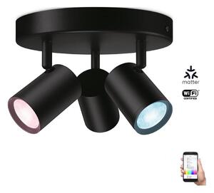 Spot LED RGBW dimabil IMAGEO 3xGU10/4,9W/230V negru Wi-Fi WiZ