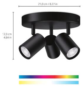 Spot LED RGBW dimabil IMAGEO 3xGU10/4,9W/230V negru Wi-Fi WiZ