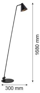Lampadar AVALONE 1xE27/15W/230V negru Argon 8003