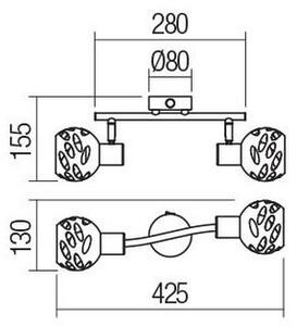 Spot de perete TORN 1xE14/28W/230V Redo 04-517