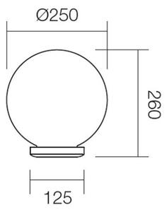 Abajur de rezervă Redo 9771 SFERA d. 25 cm IP44 alb