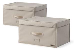 Set 2 cutii de depozitare pentru haine Compactor Family Trunks, 150 l